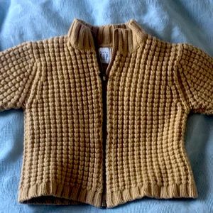 Baby Gap Beige Cardigan Sweater with zipper